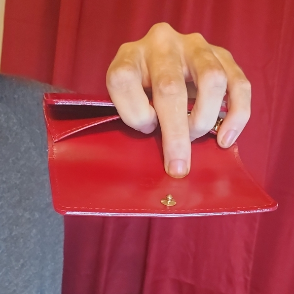 Louis Vuitton Shiny Monogram Red Key Holder Wallet - Picture 7 of 8